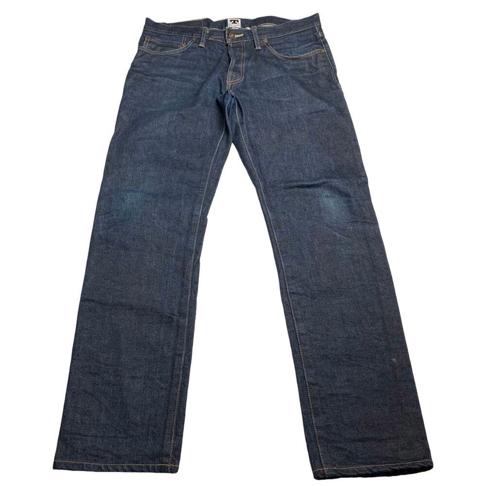 Tellason Jeans Mens 33 Made USA Raw Denim Button Fly